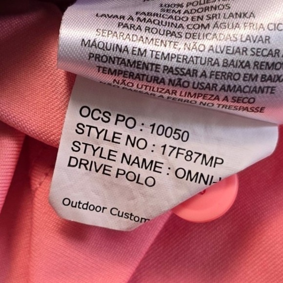 Columbia Golf Mens Polo XL Shirt Sunset Red Omni Drive Athletic Training Casual - Picture 4 of 8